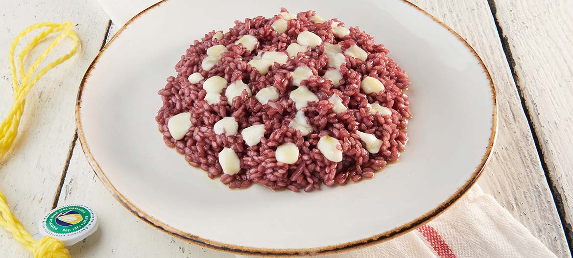 Risotto con Provolone Valpadana dulce y Amarone