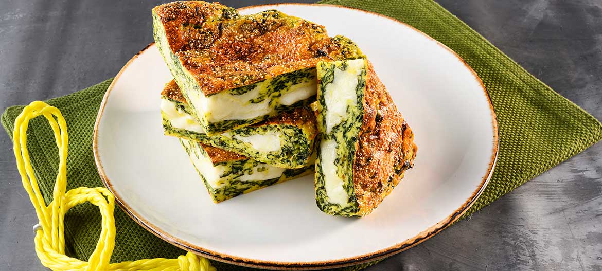 Sformato di patate, spinaci e Provolone Valpadana dolce