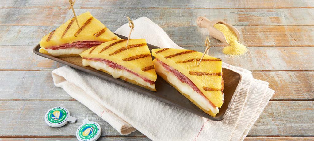 migliori ricette autunnali Provolone Valpadana Tramezzini di polenta