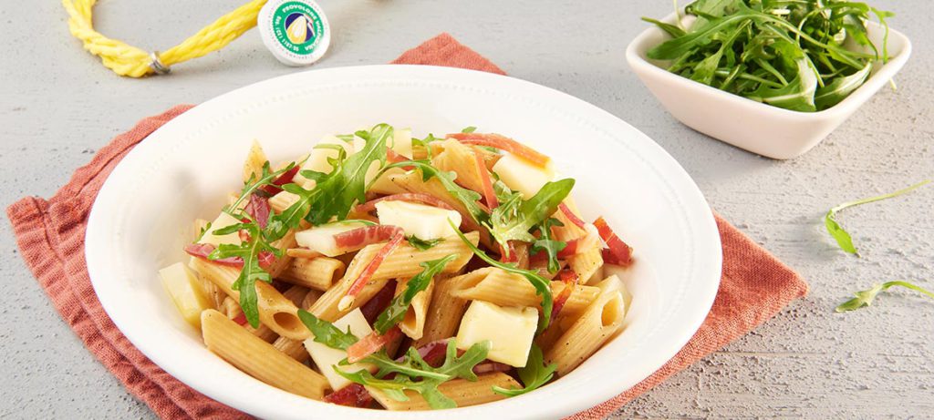 schiscetta ricette pausa pranzo ufficio Insalata penne e Provolone Valpadana